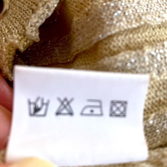 CBR gold lace up crop top sweater - Picture 6 of 6